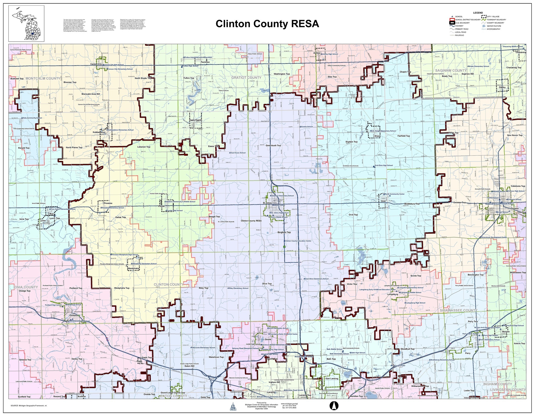 CCRESA District Boundaries Map